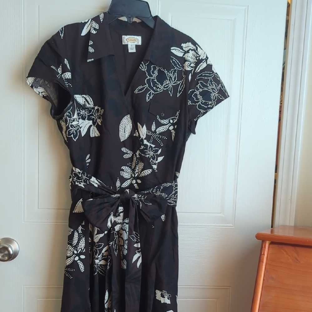 Talbots Brown Floral Dress